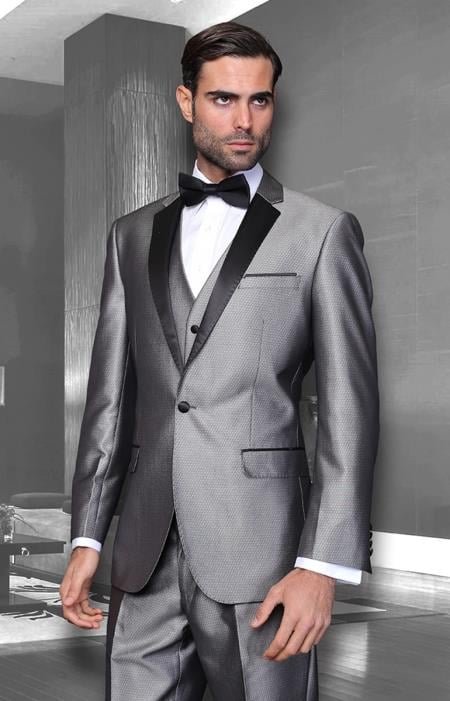 mens Mens-Gray-3-Piece