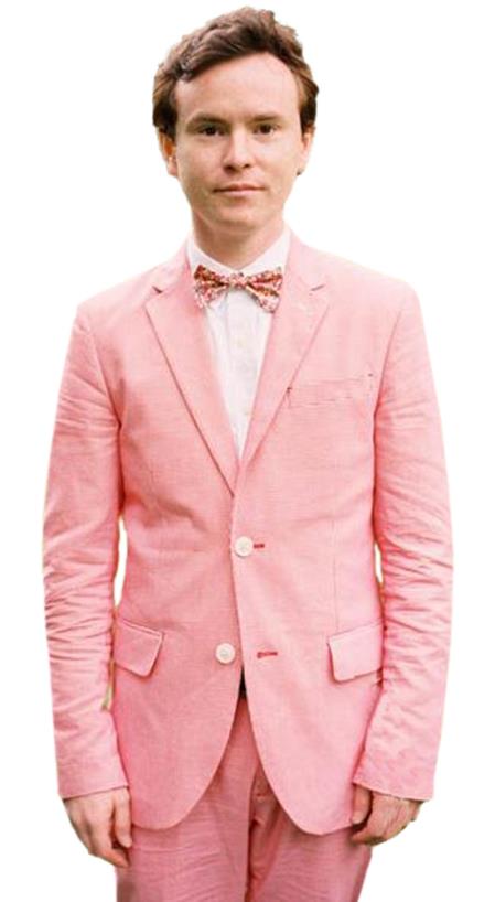 Pink Linen Suit