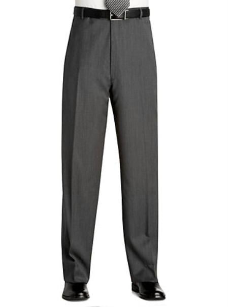 Mens Brown Flat Front Slacks