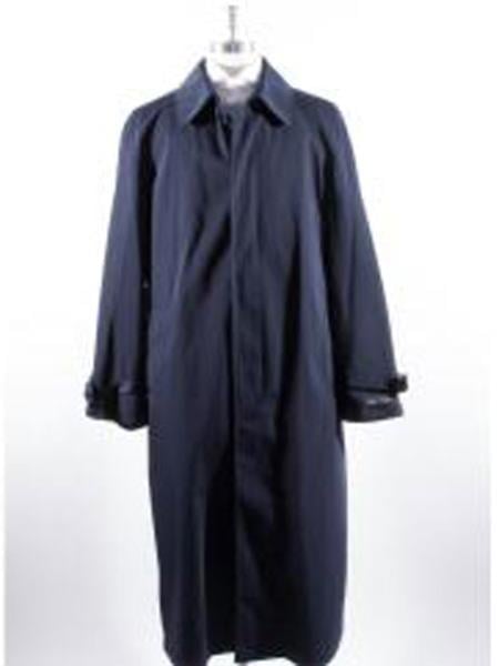 Mens Navy Rain Coat