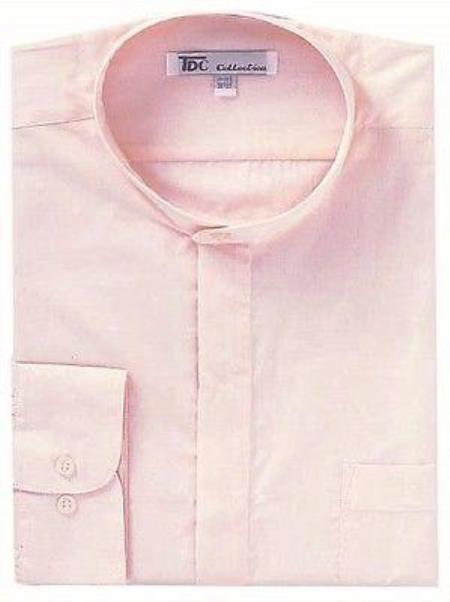 collarless dress shirt