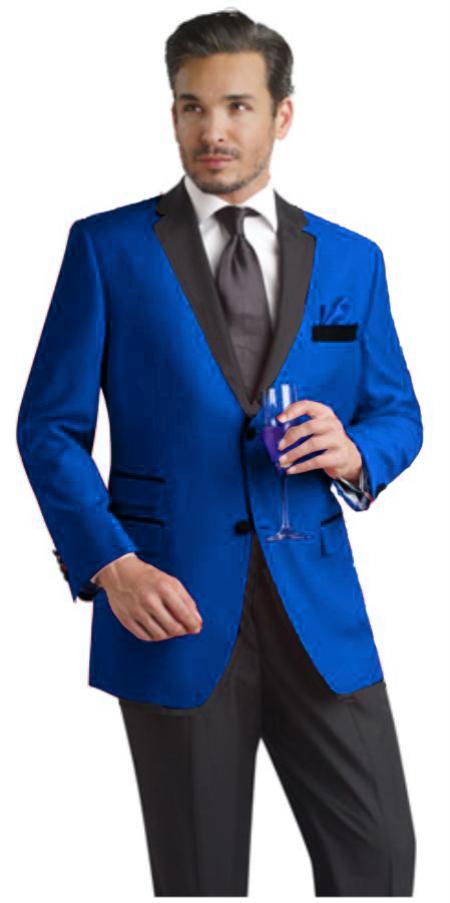 Mens Royal Blue Velvet Tuxedo