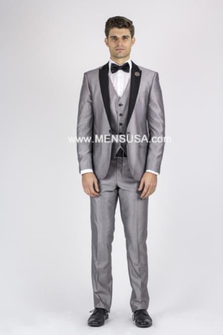 Mens-Silver-Grey-Tuxedo