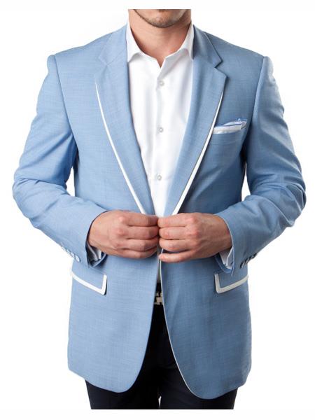 mens sky blue summer blazer