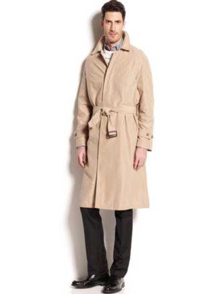 Mens Tan Color Rain Coat