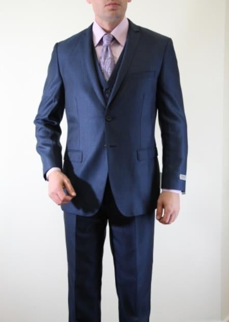 two Two-Button-Indigo-Blue-Suit