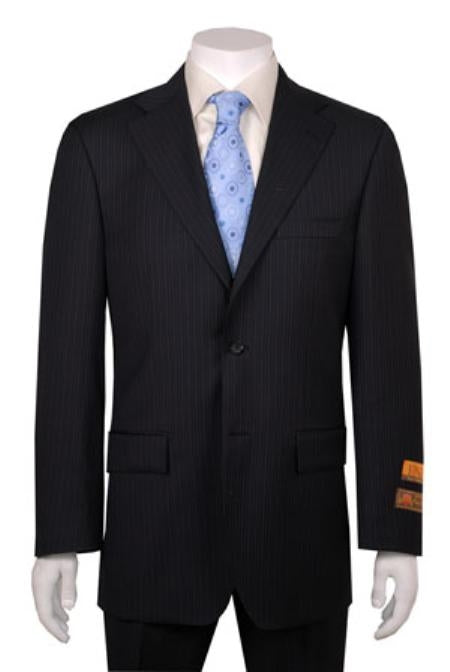 Two-Buttons-Black-Wool-Suit