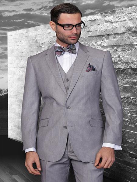 Grey Vested Suit