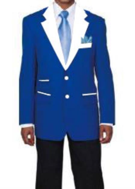 Two Buttons Royal Blue Blazer