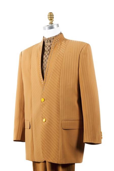 Mens Collarless Jacket