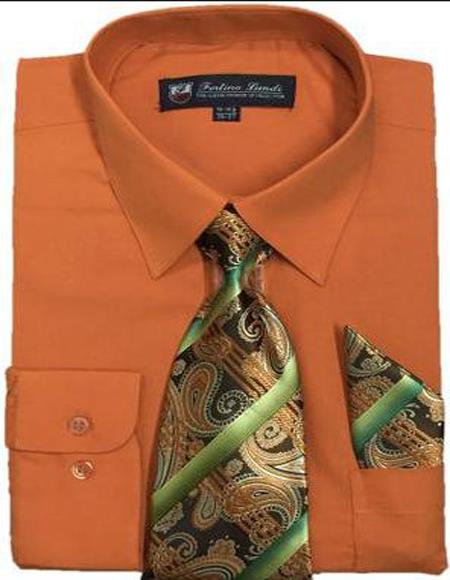 Orange Shirt and Tie