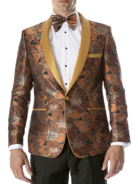 Rust Floral Blazer