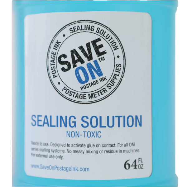 Pitney Bowes E-Z Seal 608-0 Sealing Solution | Compatible, Four - Half-Gallon Bottles