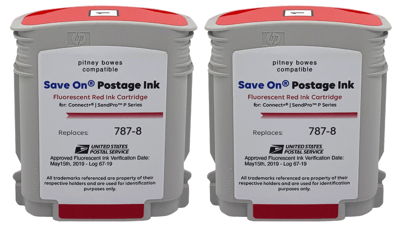 Pitney Bowes Red Ink Cartridge Replacement 7878 for SendPro P1000 2