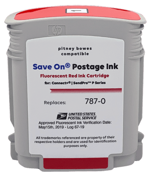 Pitney Bowes Red Ink Cartridge Replacement 787-1 for SendPro and