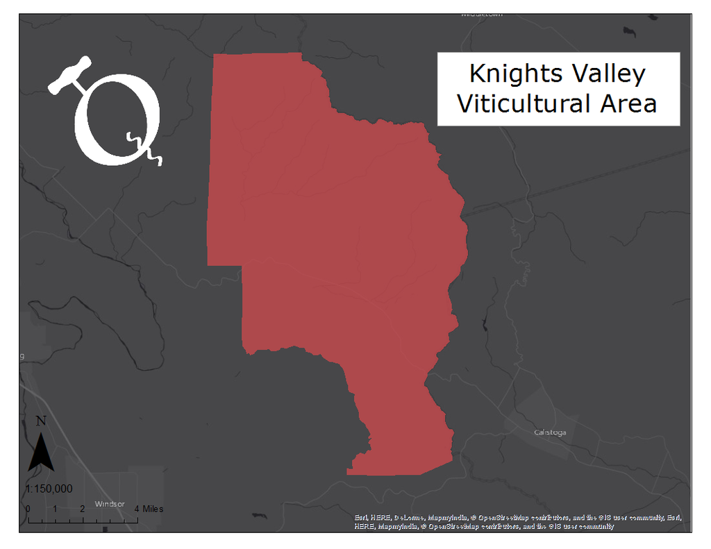 Image of the Knights Valley AVA map