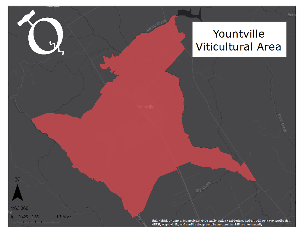 Map of the Yountville AVA