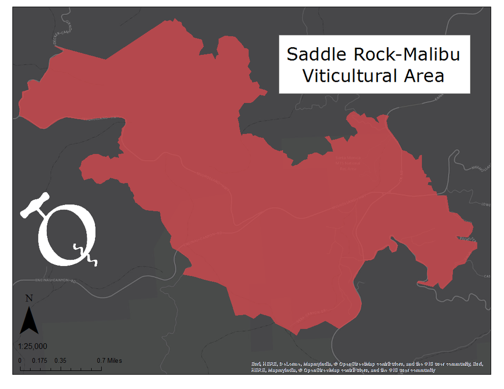 Map of the Saddle Rock-Malibu viticultural area