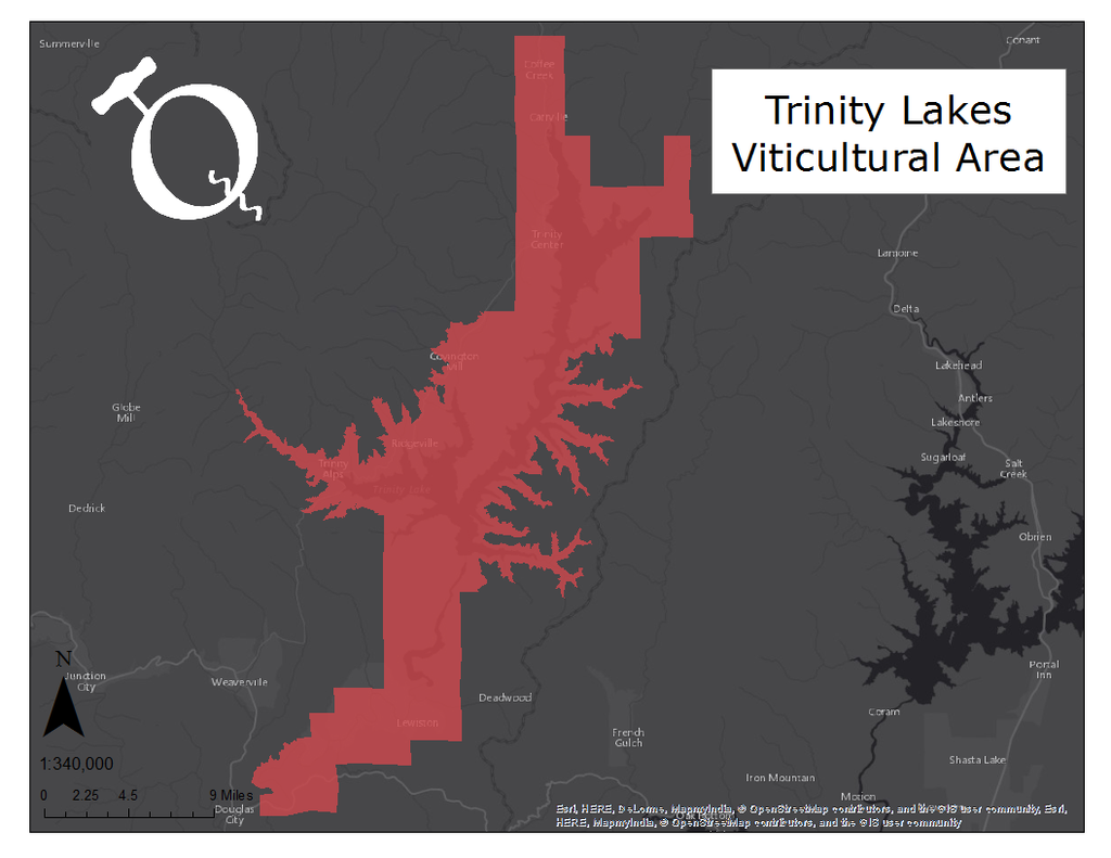 Trinity Lakes AVA map by Qorkz