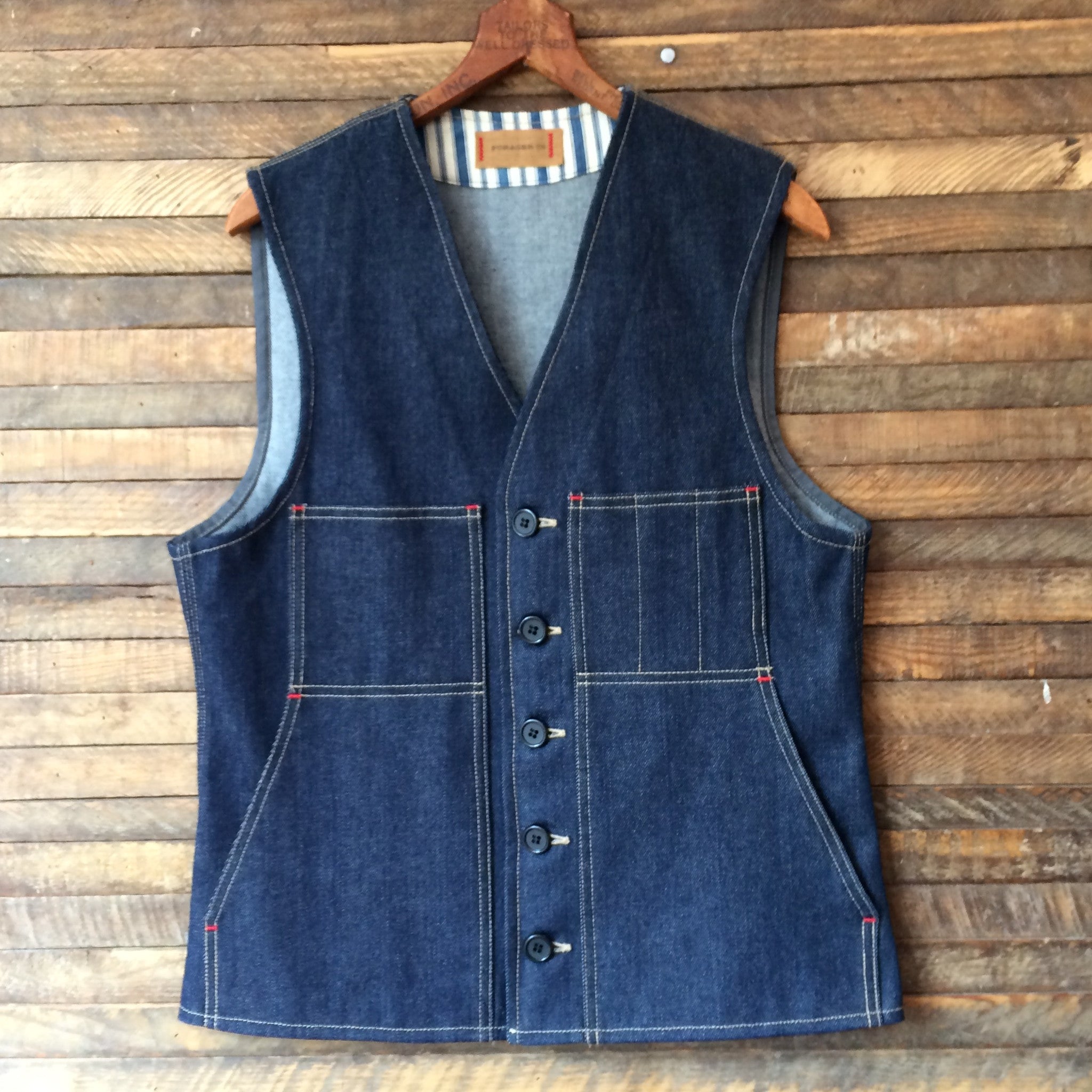 Field Pocket Raw Denim Vest – Forager Co.