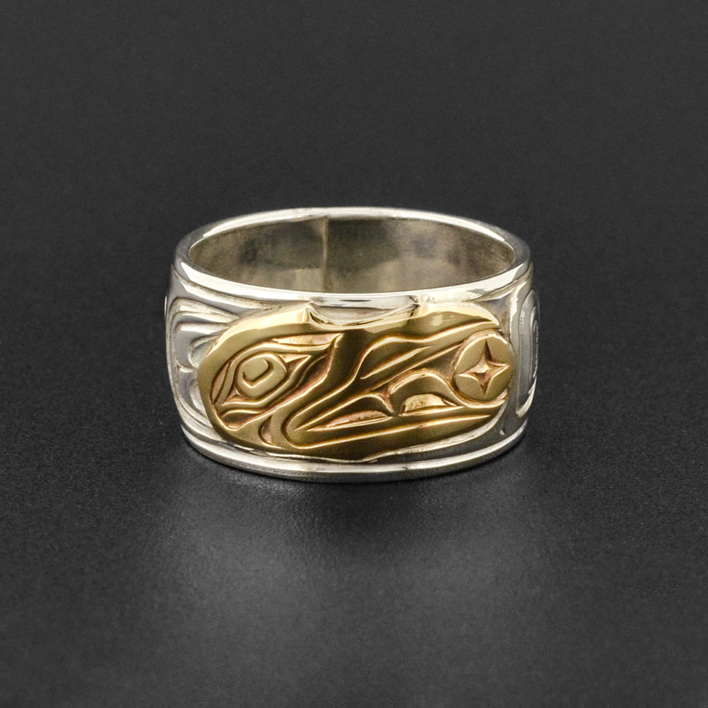 Raven and Light - Silver Ring with 14k Gold – Lattimer Gallery