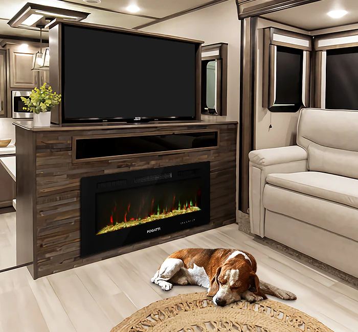 RV electric fireplace