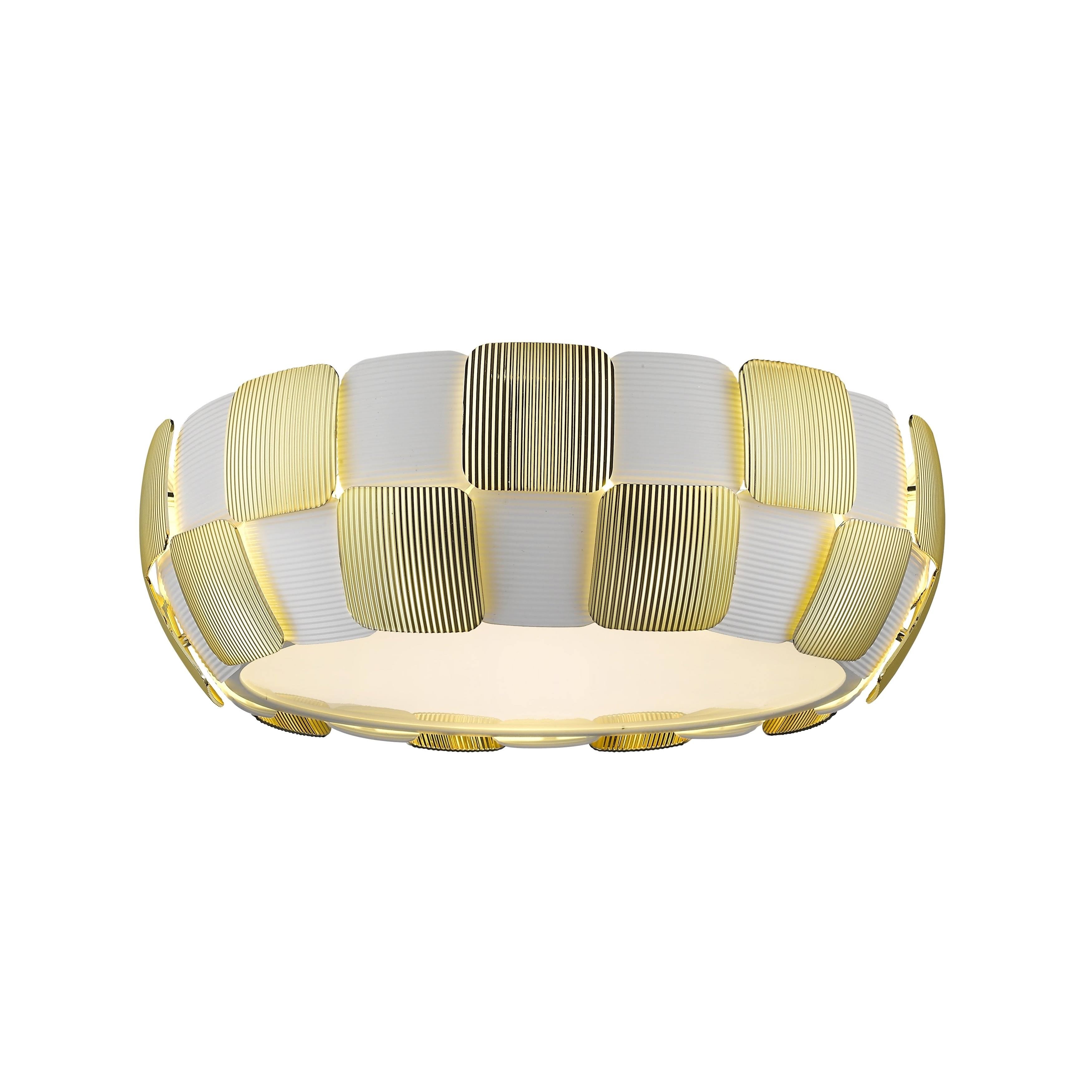 Access Lighting 50901LEDD-WH/GLD Layers LED Flush Mount Ceiling
