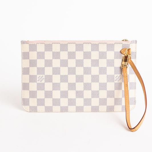 Louis Vuitton Pochette Damier Azur Clutch Crossbody Bag from Neverfull