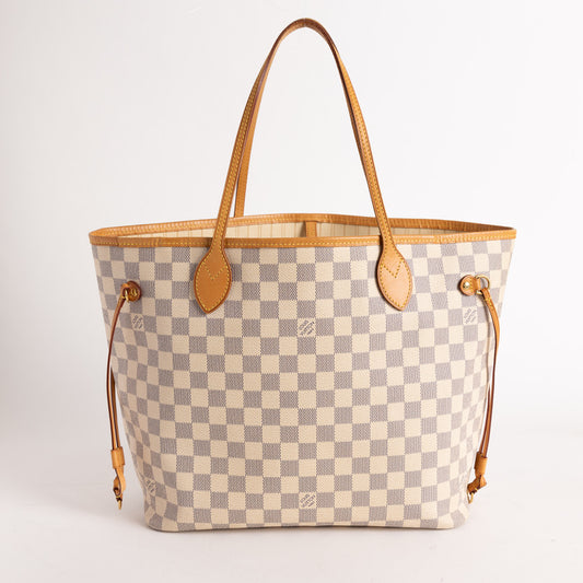 Louis Vuitton Neverfull GM w Pouch Damier Azur Cream – Now You Glow