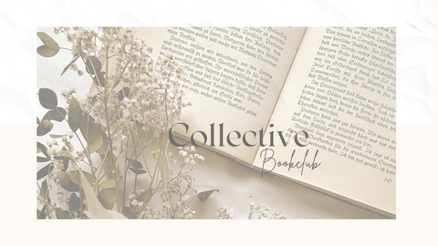 Collective Book Club image with a book and flowers