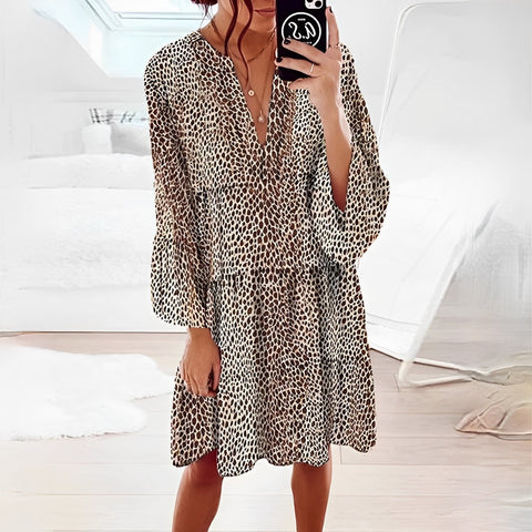 Inès Lavigne® - Knee length leopard print dress – Elle&Vire