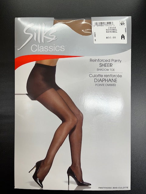 Silks Reinforced Panty Sheer Pantyhose Black 19002 – A Passion for Fashion  Inc.