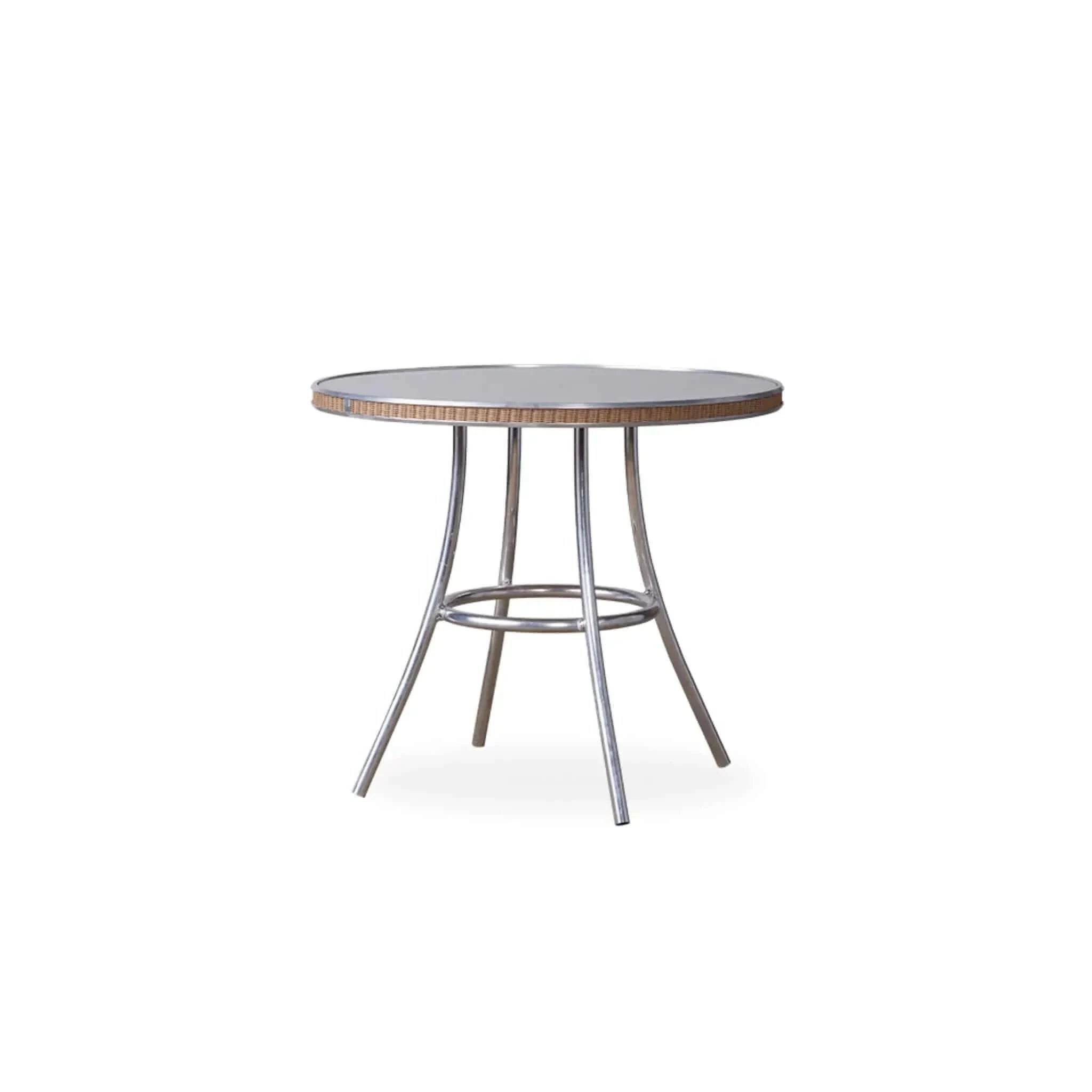 Lloyd Flanders All Seasons 33" Round Bistro Table with Reversible Glass