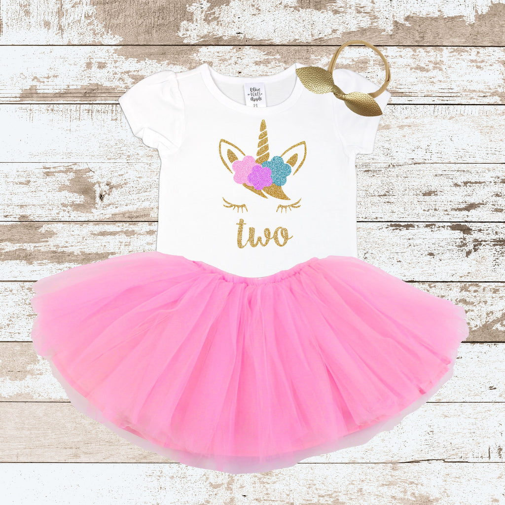 unicorn birthday outfit 2 year old
