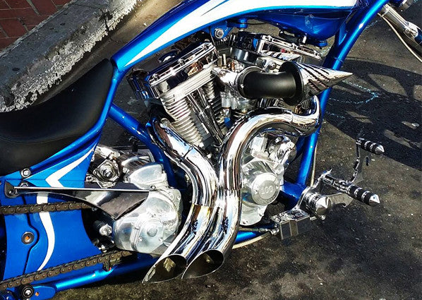 custom chopper exhaust