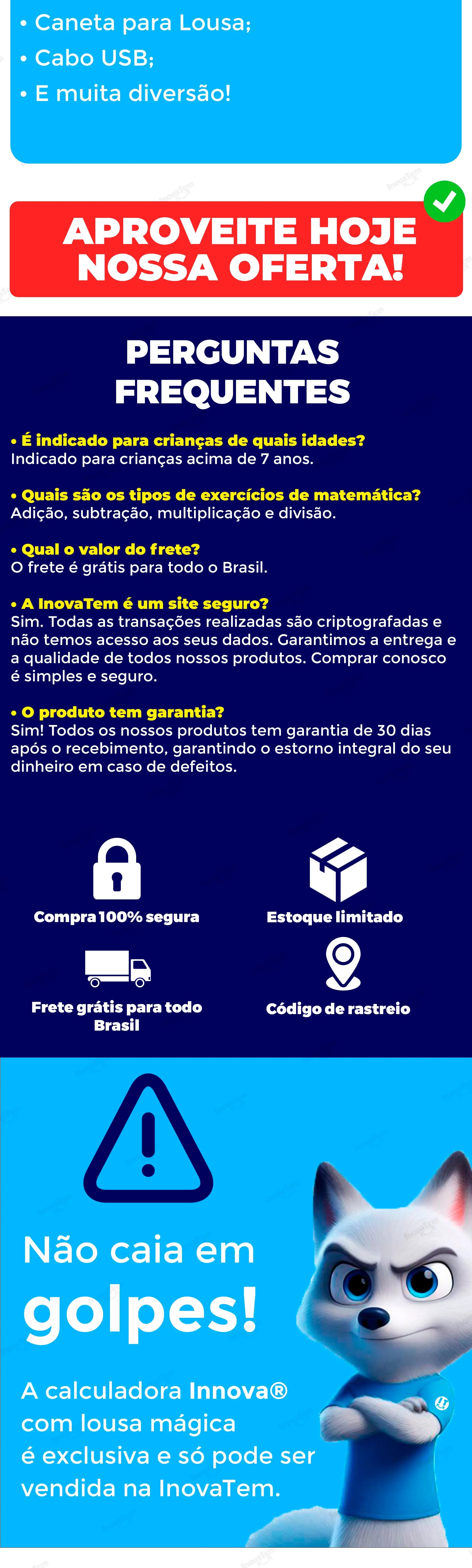 Calculadora com Lousa Mágica Innova® - 2 em 1 (Desconto de 50% + Frete Grátis)