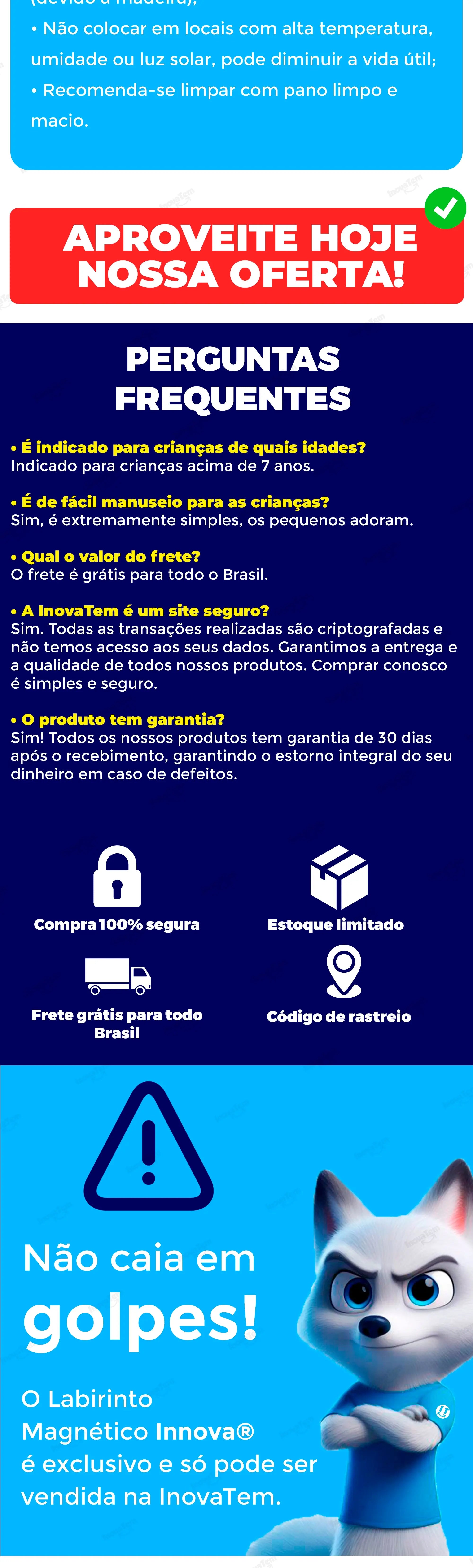 Labirinto Magnético Innova® - Educação Infantil (30% de Desconto + Frete Grátis)