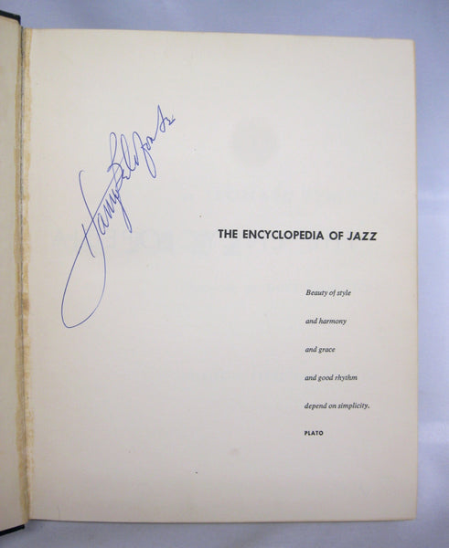 Encyclopedia of Jazz by Leonard Feather with Harry Belafonte signature