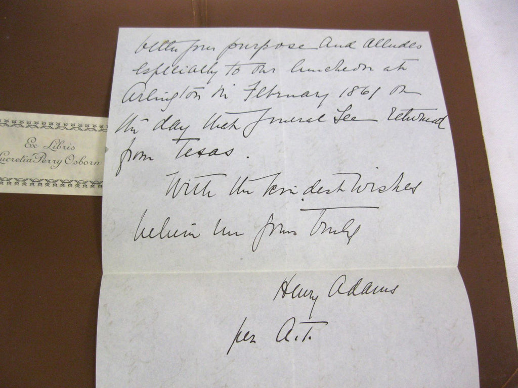 First Church in Quincy - Letter from Henry Adams 3