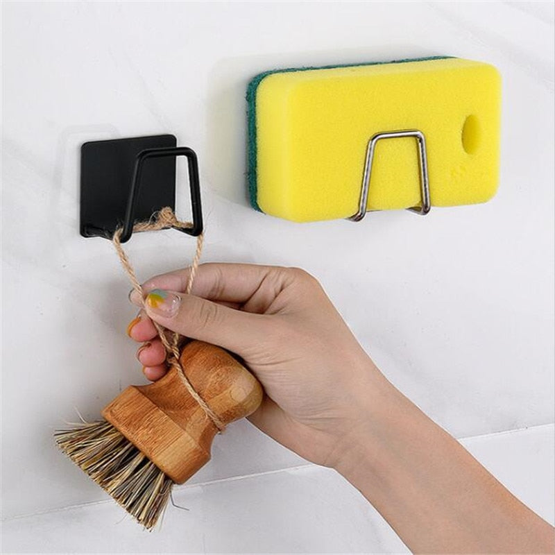 Kitchen Stainles Steel Sink Shelf Sponge Rack Self-adhesive Sink