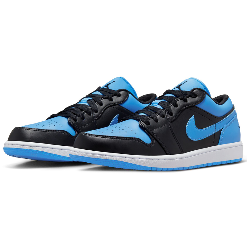 AIR JORDAN 1 LOW / 041:BLACK/BLACK-UNIVERSITY BLUE-WHITE ...