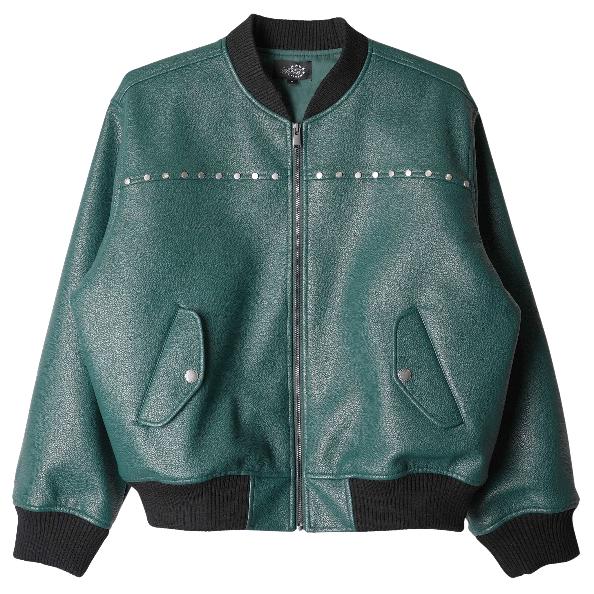 STUDDED BOMBER JACKET / GREEN | 198201111959 | GR8