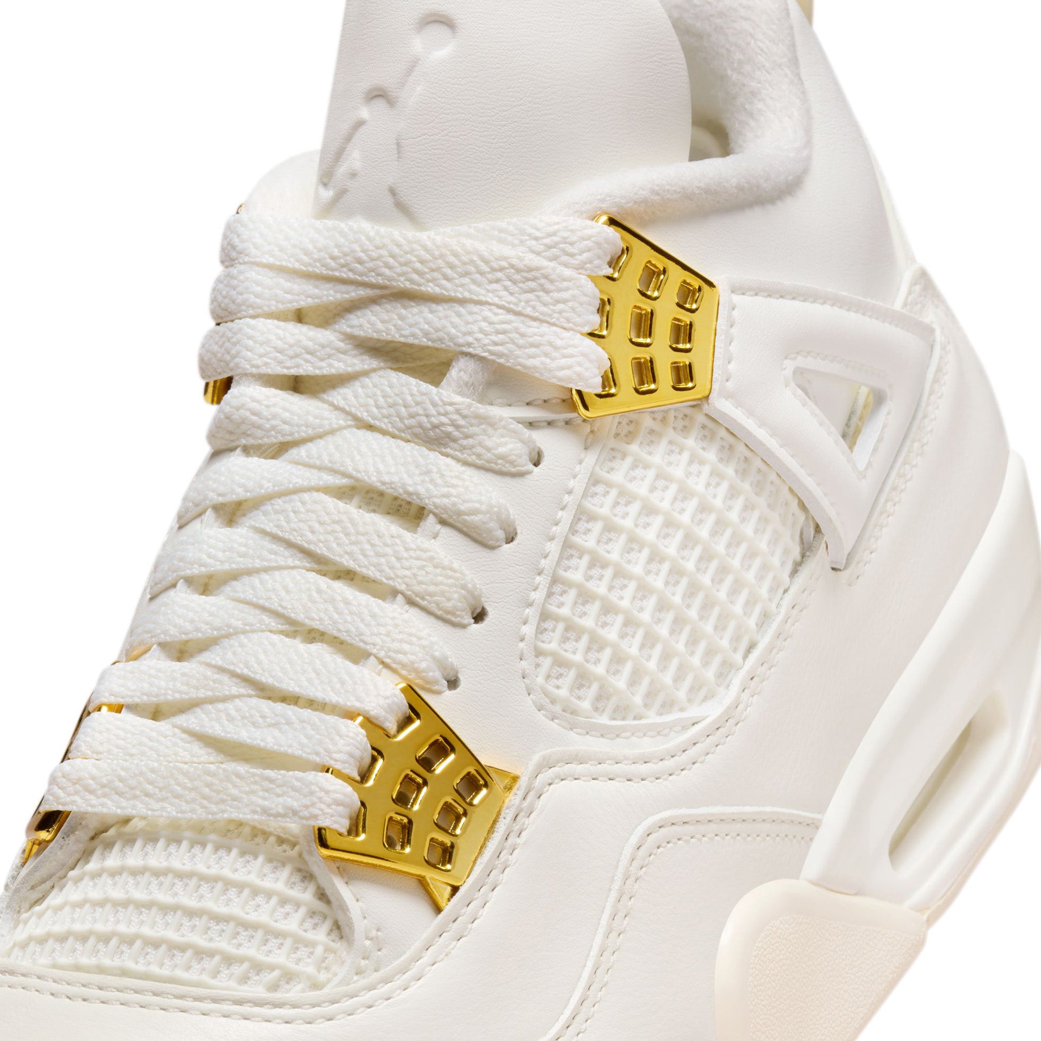 WMNS AIR JORDAN 4 RETRO / 170:SAIL/METALLIC GOLD-BLACK ...