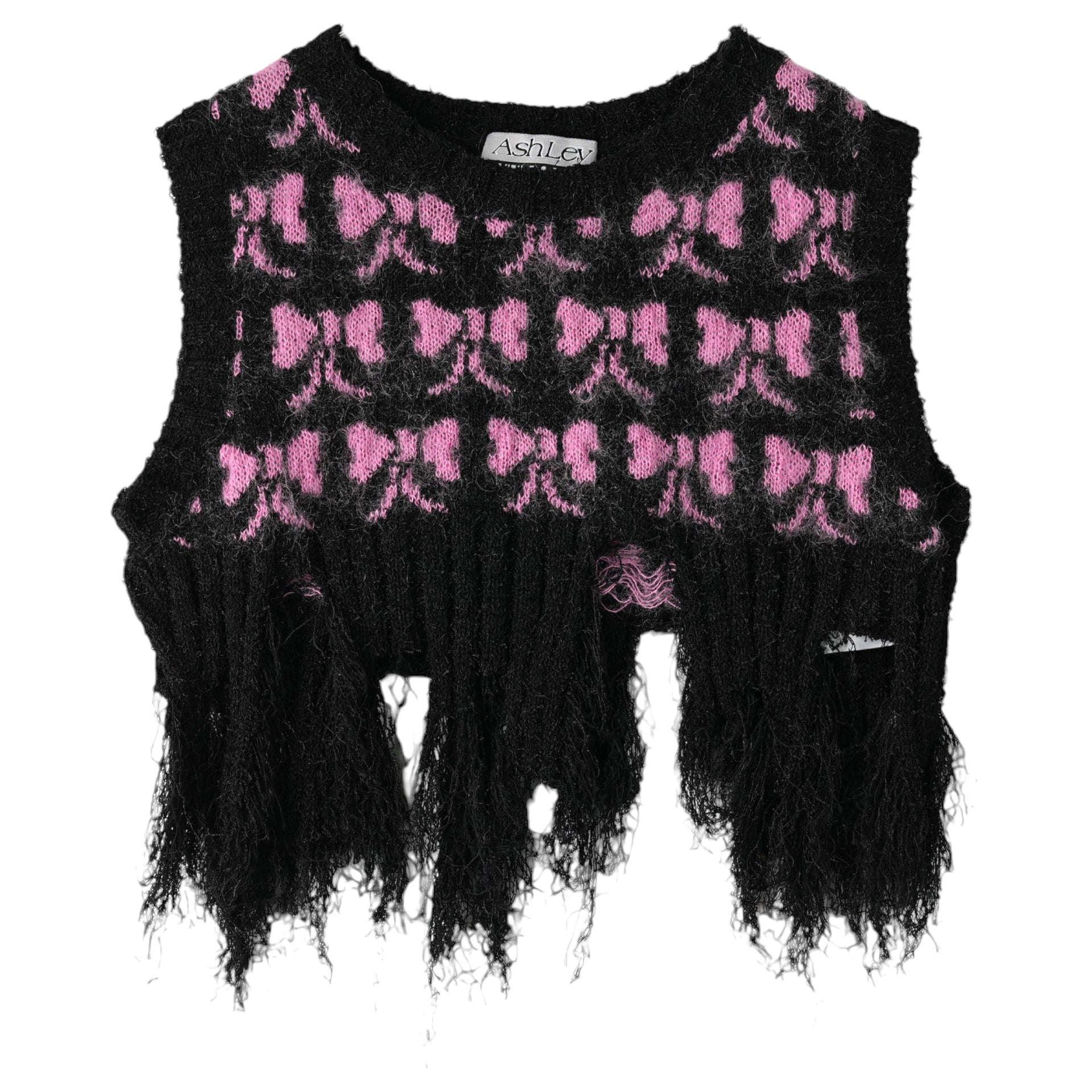 BOW REAPER TOP / BLACK/PINK