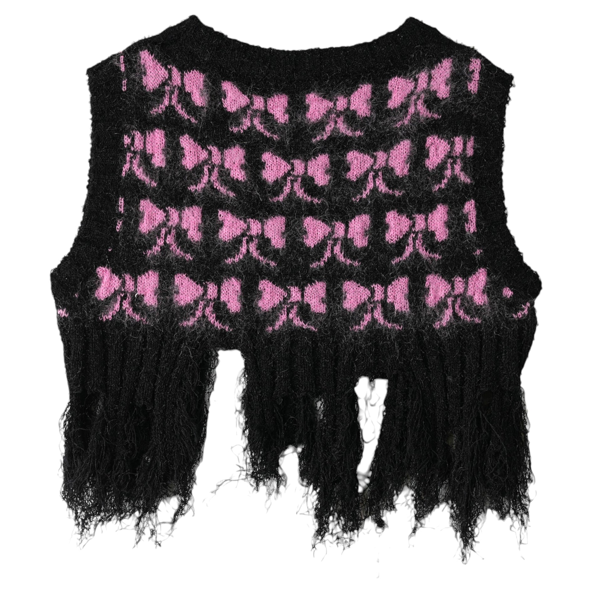 BOW REAPER TOP / BLACK/PINK