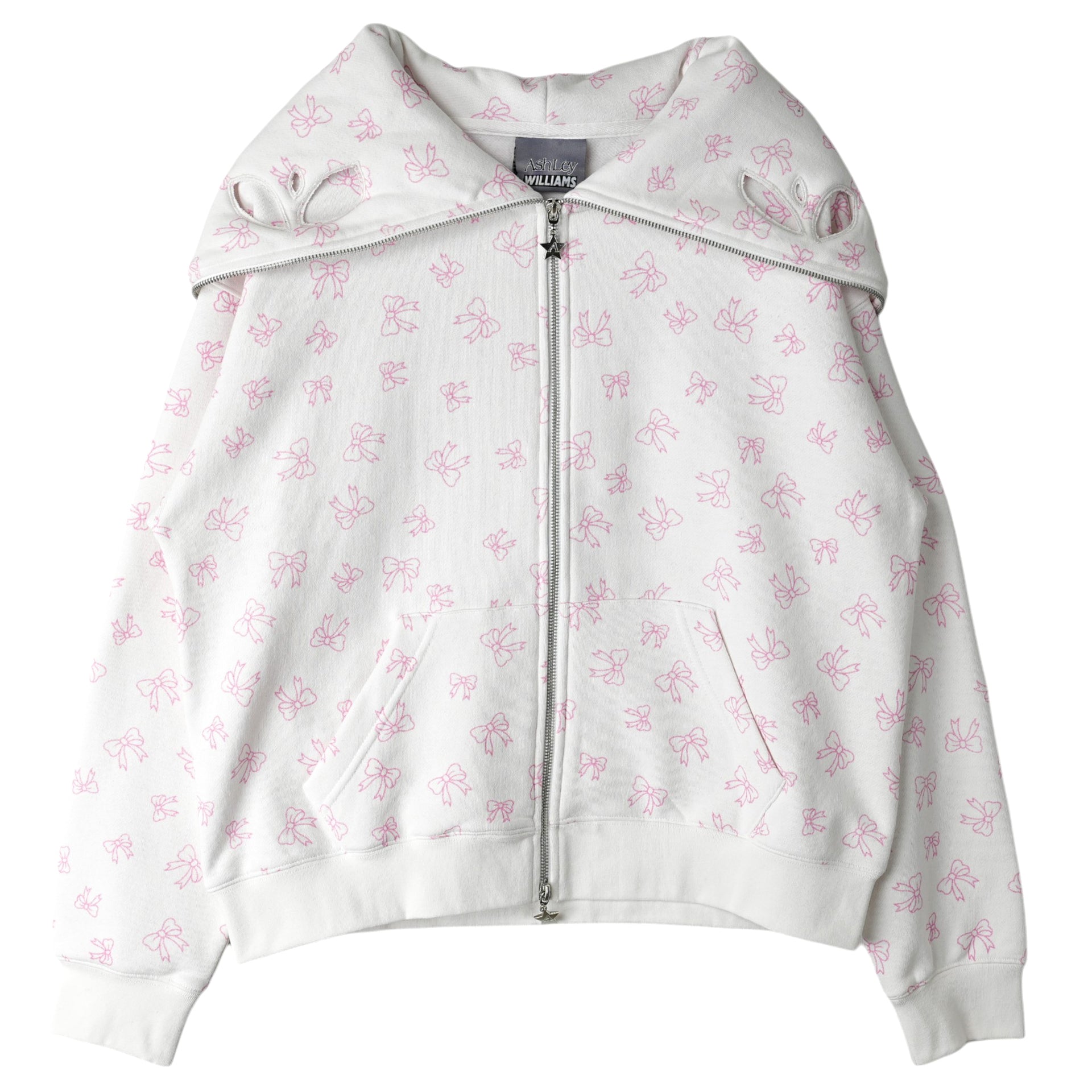 BOW BUTTERFLY HOODIE / WHITE