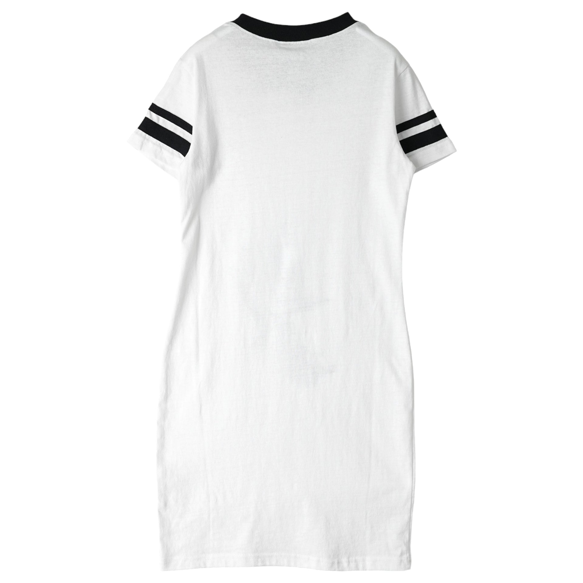 BABY VARSITY T DRESS / WHITE