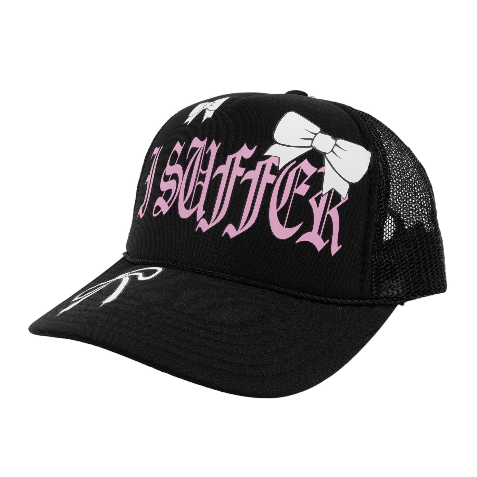 SUFFER TRUCKER / PINK FONT W. WHITE BOWS