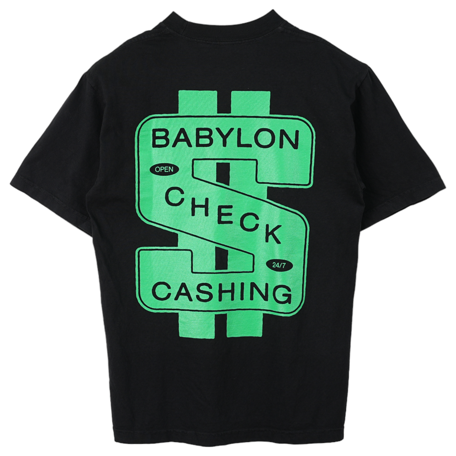 CHECK CASHING T-SHIRT / BLACK