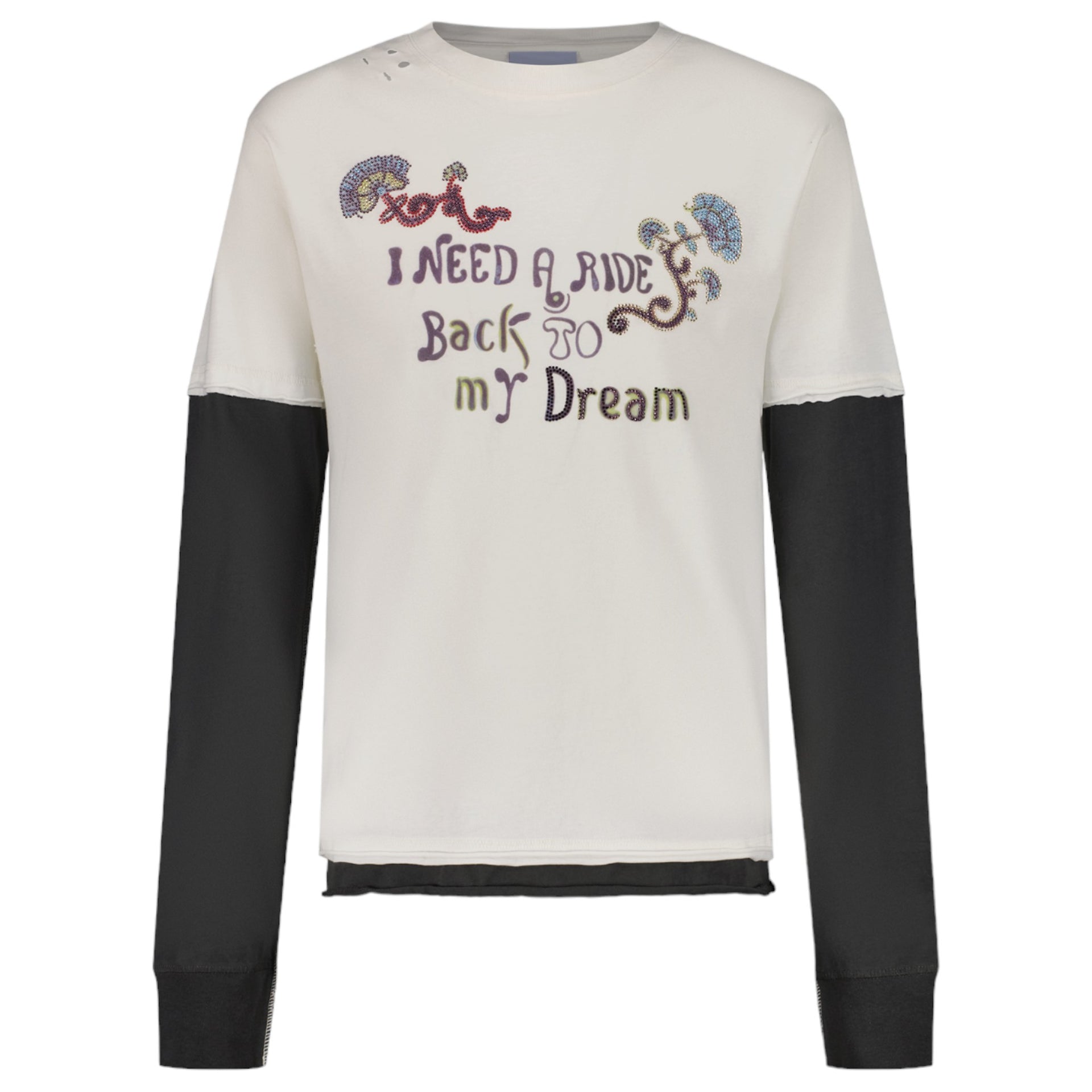 MY DREAM LAYERED LONGSLEEVES T-SHIRT / WHITE